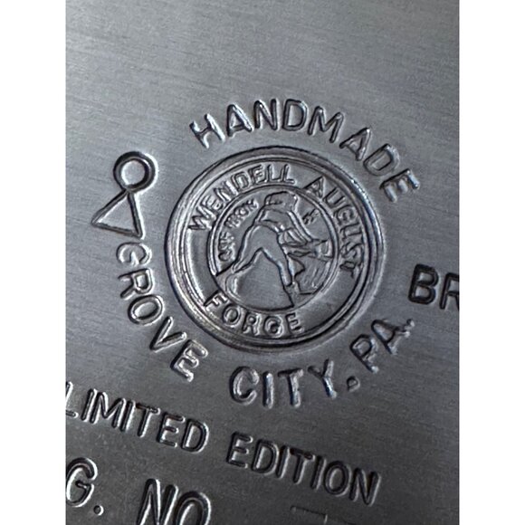 Wendell August Forge ice skating scene 1981 Bronze Plate With Walnut Wood Frame - Picture 6 of 9